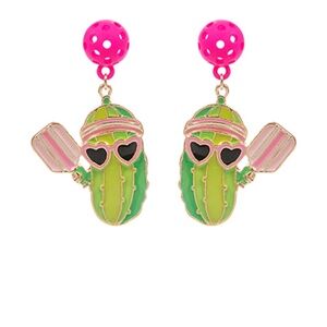 Pickleball Pickle Earrings
